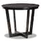 Baxton Studio Alayna Dark Brown Finished 35-Inch-Wide Round Wood Dining Table 169-10898 - alternate 1